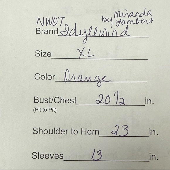 NWOT Idyllwind Orange Knot Front Top XL Western Boho Stretch Ribbed Chic Style - Picture 10 of 10